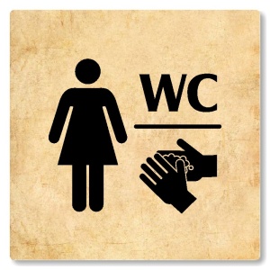 WC ženy, 118x118mm, pergamen, Nevada
